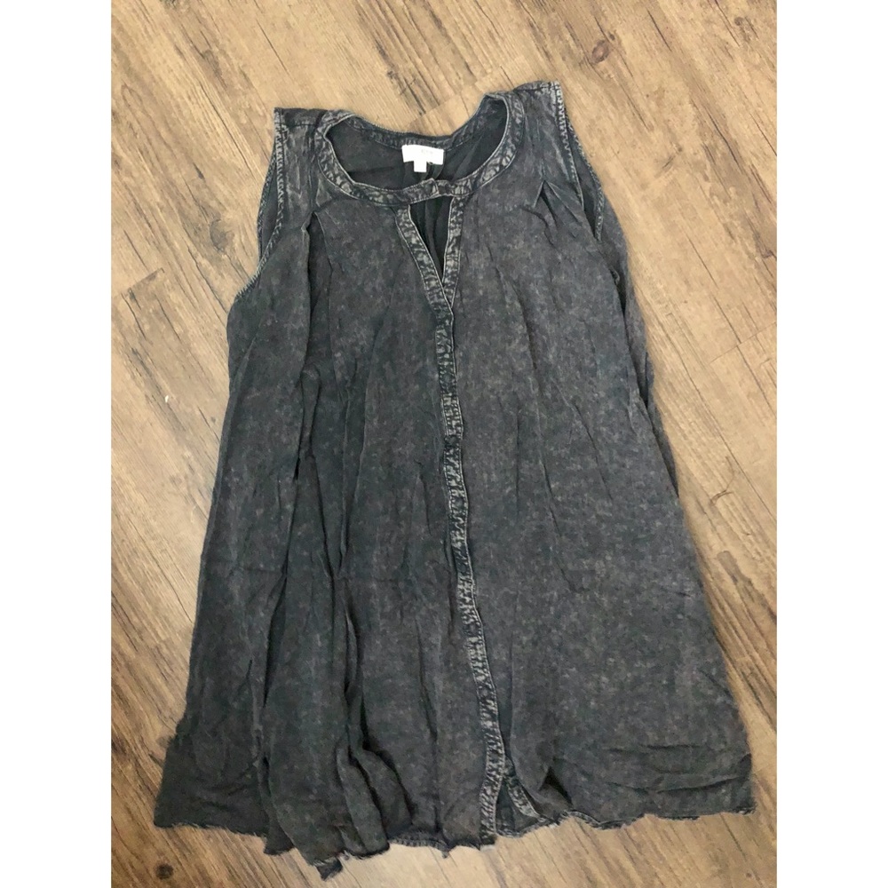 Washed, Aged Denim Tunic